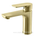 Anti-fingerprint Bathroom Mixers Faucet Brushed Gold Finish